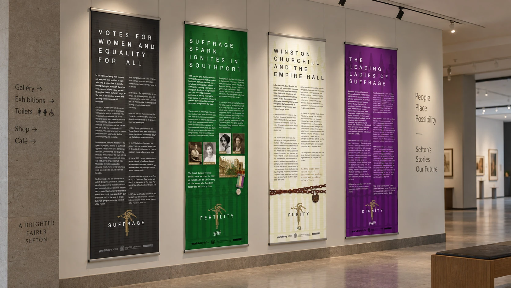 Sefton Suffragettes project artwork